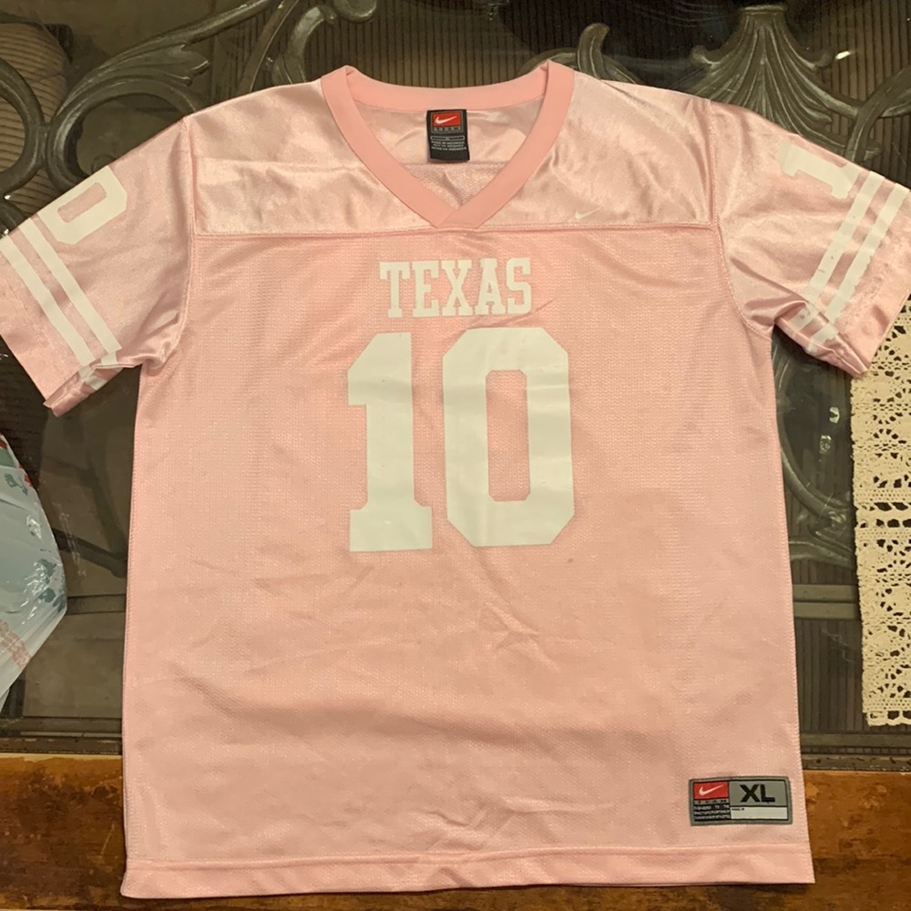 “Texas” Nike Team Jersey Kids XL Pink